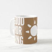 Stilvolle Brown Good Morning Sun Tee Tasse (Vorderseite Links)