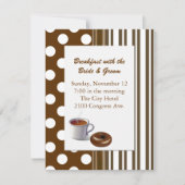 Stilvolle Brown & White Wedge Einladung (Vorderseite)