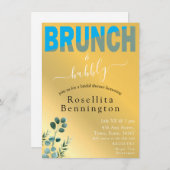 Stilvolle Brunch- und Bubbly-Brautparty Einladung (Vorne/Hinten)