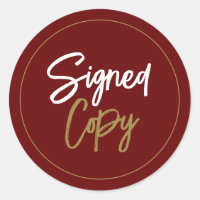 Stilvolle Buchsignierung des Autors "Signed Copy"