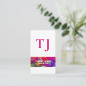 Stilvolle bunte visitenkarte (Stehend Vorderseite)