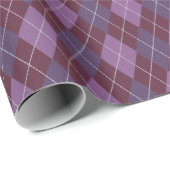 Stilvolle Burgund und Purples Raute Classic Golf Geschenkpapier (Rolleneckpunkt)