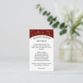 Stilvolle Burgundy BUSINESS SHOWER Begleitkarte (Stehend Vorderseite)