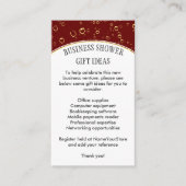 Stilvolle Burgundy BUSINESS SHOWER Begleitkarte (Vorderseite)