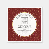 Stilvolle Burgundy BUSINESS SHOWER Serviette (Vorderseite)