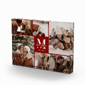 Stilvolle Burgundy Familienfotografie Collage Keep Fotoblock (Rechts)
