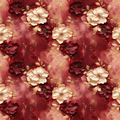 Stilvolle Burgundy Gold Wedding Napkins mit Floral Serviette