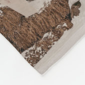 Stilvolle Burgundy Instagram Foto Collage Monogram Fleecedecke (Ecke)