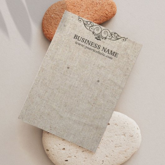 Stilvolle Burlap Texture Earring Display Cards