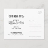 Stilvolle Burlap wir verschoben White Houses Postc Ankündigungspostkarte (Rückseite)