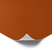 Stilvolle Burnt Orange One Day Away Probe Dinner Poster (Ecke)