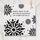 Stilvolle Business Frohe Weihnachtsschneeflocken N Geschenkanhänger (Rückseite)