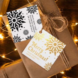 Stilvolle Business Frohe Weihnachtsschneeflocken N Geschenkanhänger