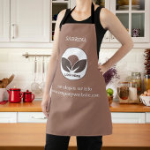 Stilvolle Business-Logo-Schürze | Mocha Mousse Schürze