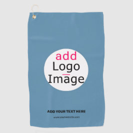 Stilvolle Business Promo Customizable Dusty Blue Golfhandtuch
