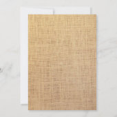 Stilvolle Butterflies Burlap-Brautparty Einladung (Rückseite)