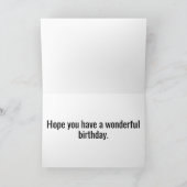 Stilvolle Butterfly Art Happy Birthday Karte (Innenseite)