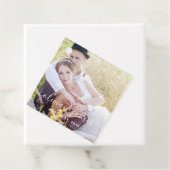 Stilvolle Calligrafy Foto Wedding Geschenkanhänger (Beispiel)