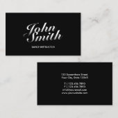 Stilvolle Calligraphic Dance Business Card Visitenkarte (Vorne/Hinten)
