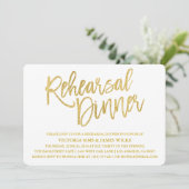 Stilvolle Calligraphy Probe Dinner Einladung (Stehend Vorderseite)