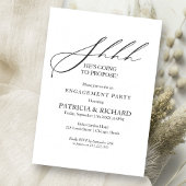 Stilvolle Calligraphy Surprise Engagement Party Einladung