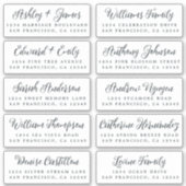 Stilvolle Calligraphy Wedding Guest Address Labels (Vorderseite)