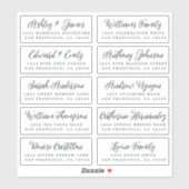 Stilvolle Calligraphy Wedding Guest Address Labels (Blatt)