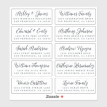 Stilvolle Calligraphy Wedding Guest Address Labels