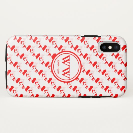 Stilvolle CANADA Monogram Abundant Life John 10:10 Case-Mate iPhone Hülle (Rückseite (Horizontal))