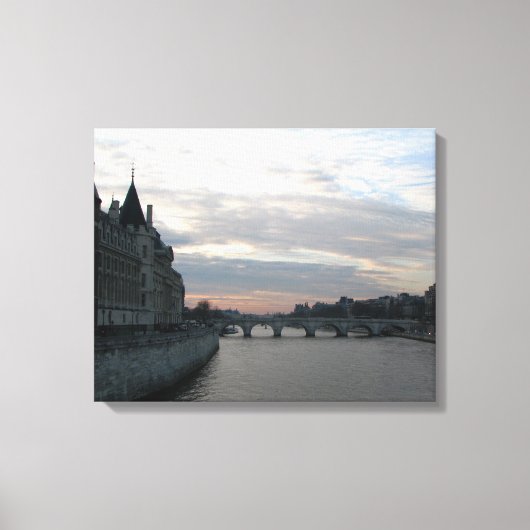 Stilvolle Canvas Print mit Sonnenuntergang in Pari Leinwanddruck (Vorderseite)