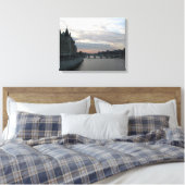 Stilvolle Canvas Print mit Sonnenuntergang in Pari Leinwanddruck (Insitu (Schlafzimmer))