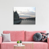 Stilvolle Canvas Print mit Sonnenuntergang in Pari Leinwanddruck (Insitu (Wohnzimmer))