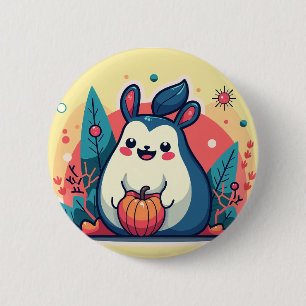 Stilvolle Cartoon Eichhörnchentasten Button