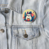 Stilvolle Cartoon Eichhörnchentasten Button (Beispiel)