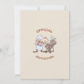 Stilvolle Cartoon Garden Party GRILLEN Einladung (Rückseite)