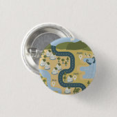 Stilvolle Cartoon Landschaft Reiseplan Button (Vorne & Hinten)