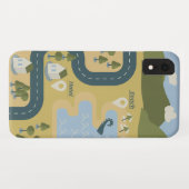 Stilvolle Cartoon Landschaft Reiseplan Case-Mate iPhone Hülle (Rückseite (Horizontal))