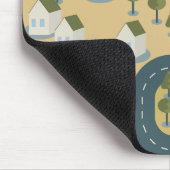 Stilvolle Cartoon Landschaft Reiseplan Mousepad (Ecke)