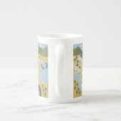 Stilvolle Cartoon Landschaft Reiseplan Porzellantasse (Rückseite)