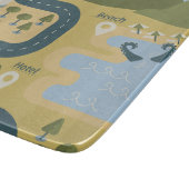 Stilvolle Cartoon Landschaft Reiseplan Schneidebrett (Ecke)