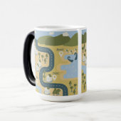 Stilvolle Cartoon Landschaft Reiseplan Verwandlungstasse (Vorderseite Links)