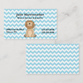 Stilvolle Cartoon Lion und Zickzack MOMY Card Telefonnummerkarte (Vorne/Hinten)