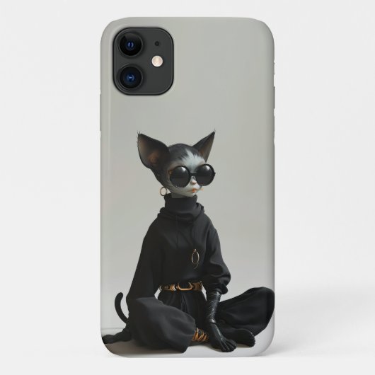 Stilvolle Cat Design iPhone 11 Fall Case-Mate iPhone Hülle (Rückseite)