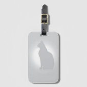 Stilvolle Cat Silhouette Gepäckmarke Gepäckanhänger (Vorderseite Vertikal)