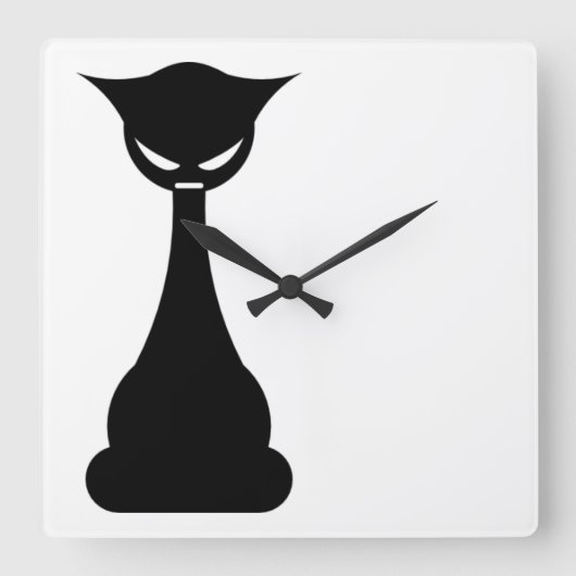 Stilvolle Cat Wall Uhr (Vorderseite)