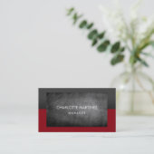 Stilvolle Chalkboard Red Gray Beruflich Visitenkarte (Stehend Vorderseite)