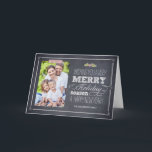 Stilvolle Chalked Holiday Foto Card Feiertagskarte<br><div class="desc">Feiern Sie die Saison mit dieser modernen und stilvollen Urlaubskarte aus Berry Berry Sweet.</div>