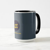 Stilvolle Charcoal Gray-Tasse Tasse (VorderseiteRechts)
