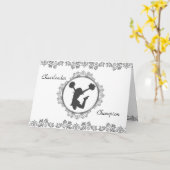 Stilvolle Cheerleader Champion Inspiration Zitat Karte (Gelbe Blume)