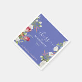 Stilvolle Cheers Elegant Lavender Retirement Flora Serviette (Ecke)